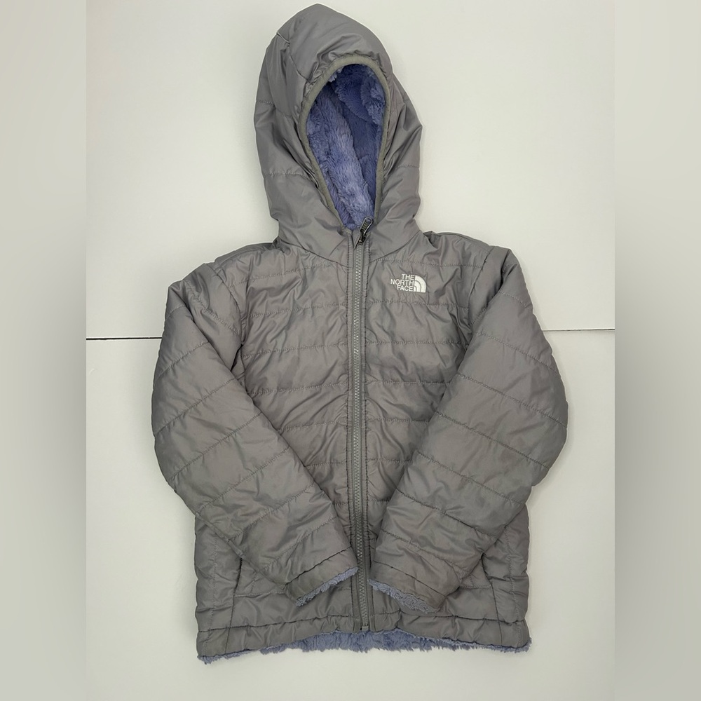 The North Face Gray Hooded Jacket size 6